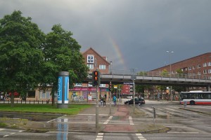 Imagem da estação Dehnhaide rumo a uma das minhas moradias. A rotina e a parte não turística da cidade.